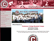 Tablet Screenshot of centenarybaseballcamps.com